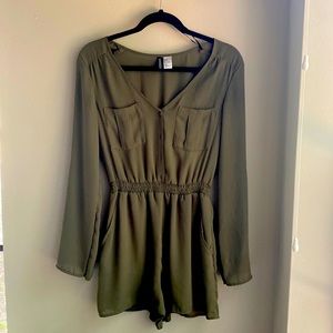 Olive green romper from H&M